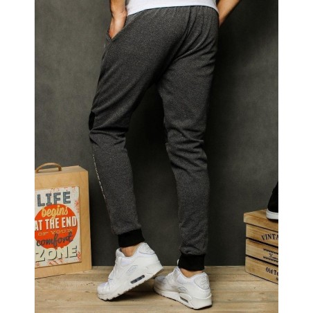 Pánske tmavosivé tepláky UX2463