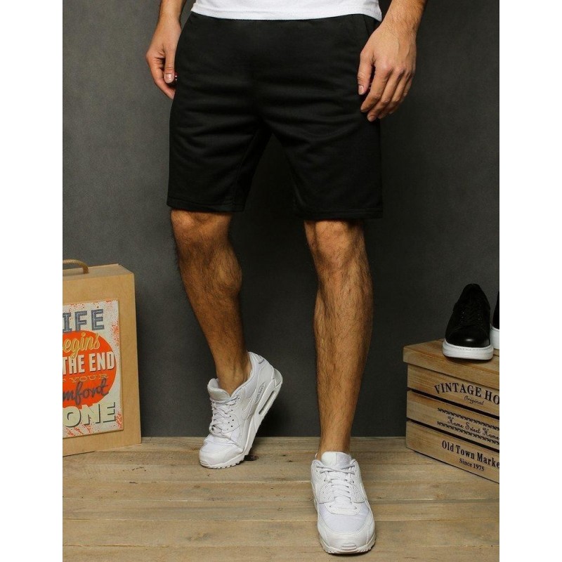 Čierne teplákové kraťasy pre pánov SX1191