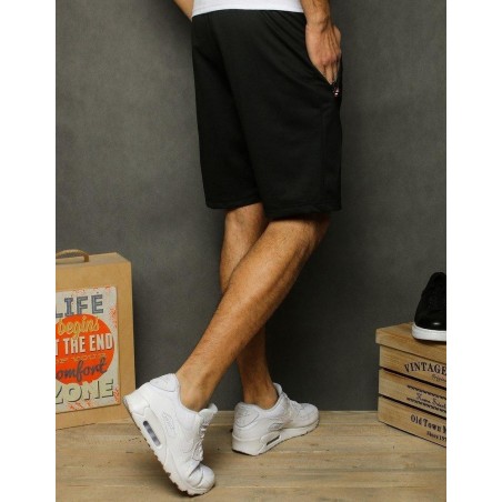 Čierne teplákové kraťasy pre pánov SX1191