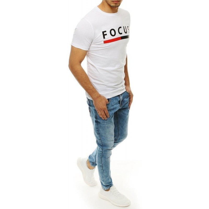 Pánske tričko s potlačou RX4167 - biele