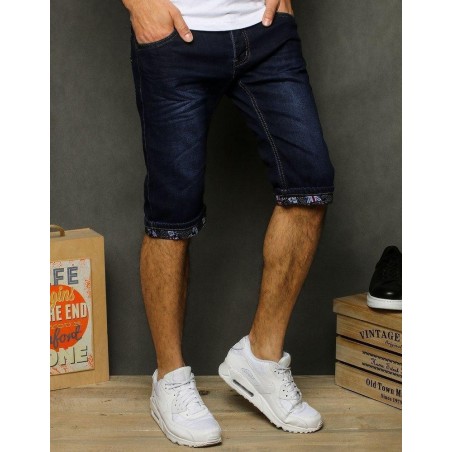 Pánske džínsové kraťasy SX1206 - tmavomodré