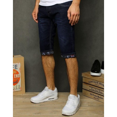 Pánske džínsové kraťasy SX1206 - tmavomodré