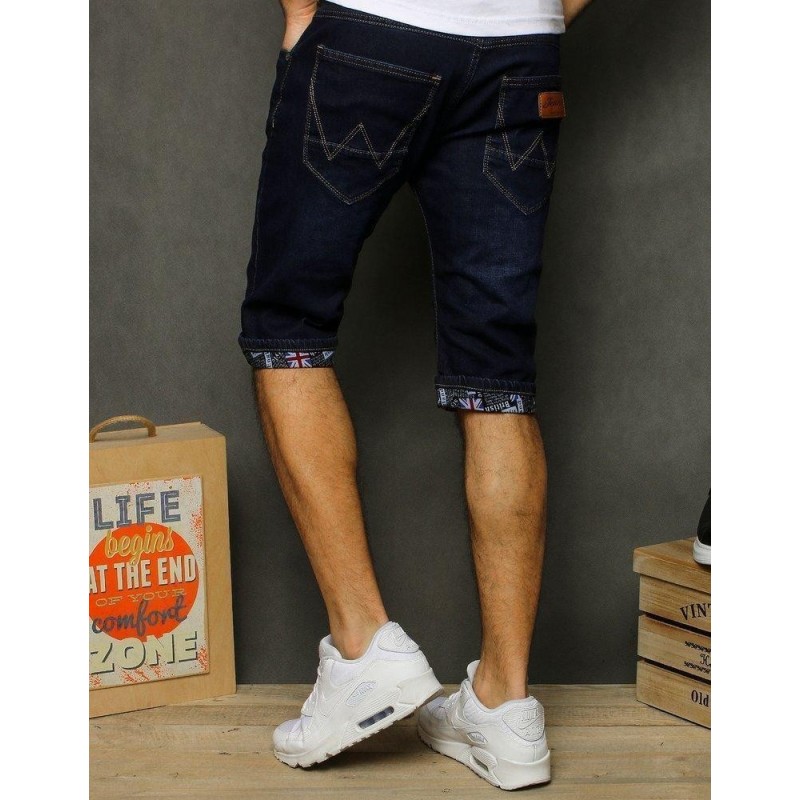 Pánske džínsové kraťasy SX1206 - tmavomodré