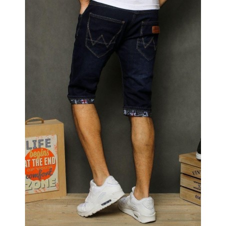 Pánske džínsové kraťasy SX1206 - tmavomodré
