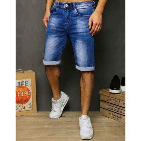 Modré rifľové kraťasy pre mužov SX1218