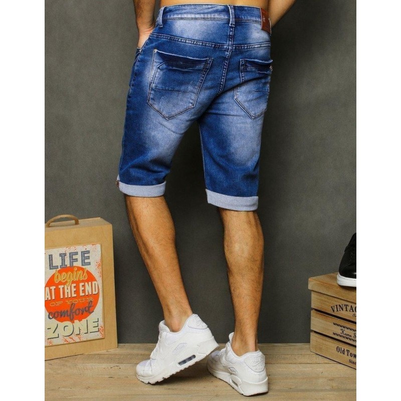 Modré rifľové kraťasy pre mužov SX1218