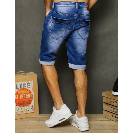 Modré rifľové kraťasy pre mužov SX1218