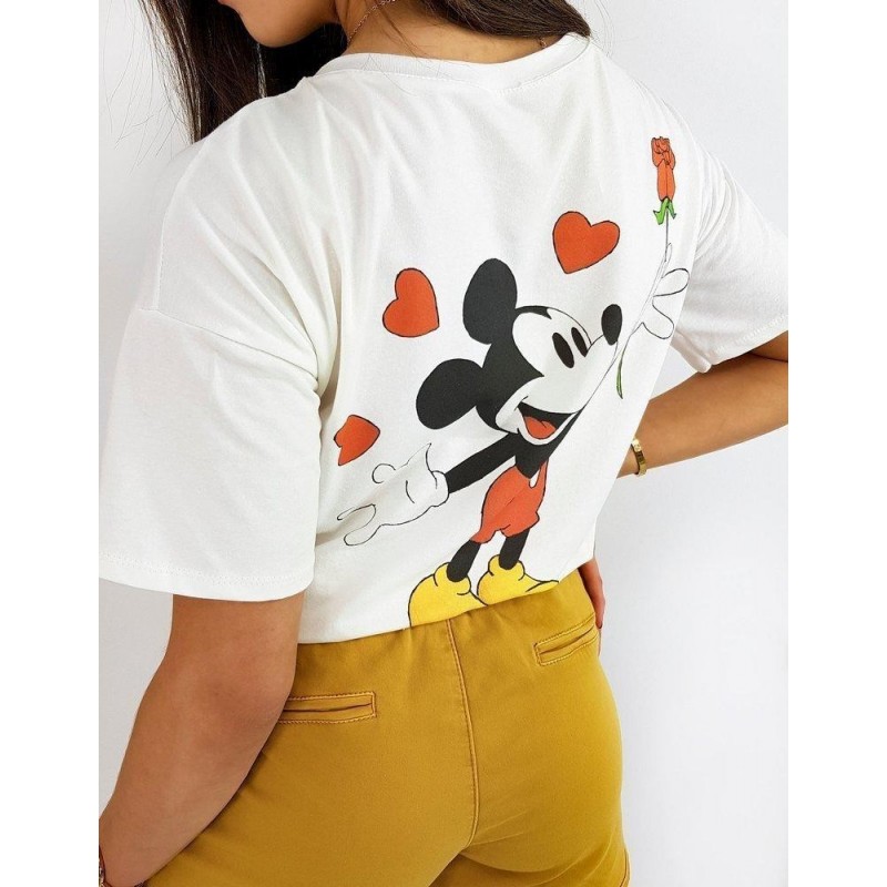 Dámske ecru tričko MICKY TWO RY1424