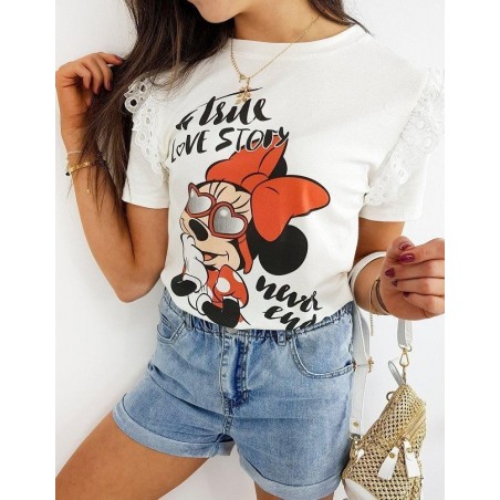 Dámske tričko MINNI LOVE STORY RY1425 - ecru