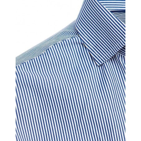 Pánska pruhovaná košeľa DX1885 - bielo-tmavomodrá