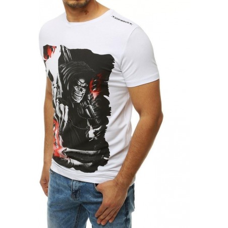 Pánske biele tričko s potlačou RX4201