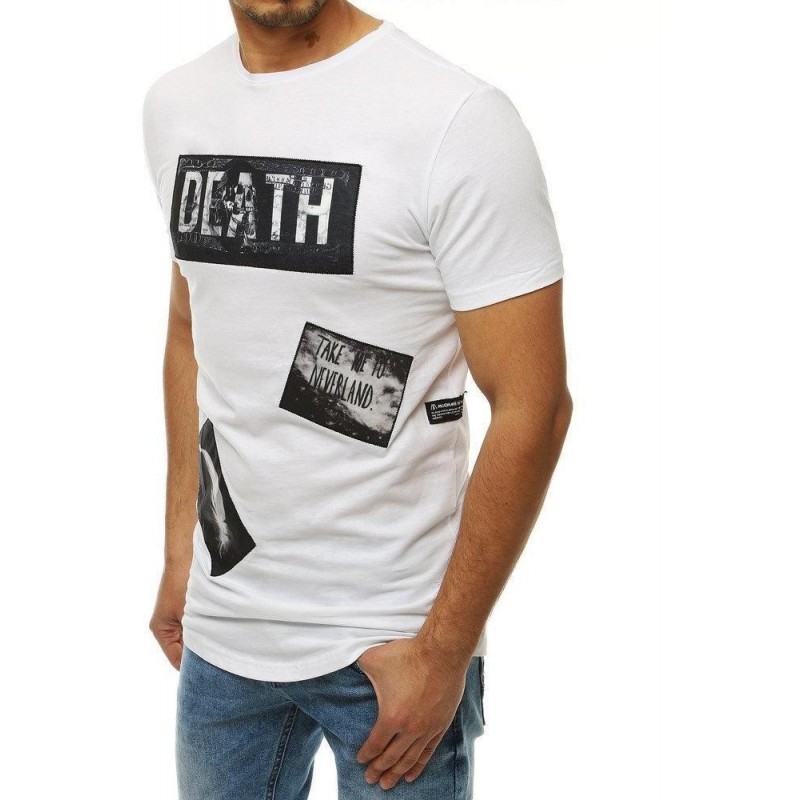 Pánske tričko s potlačou RX4204 - biele