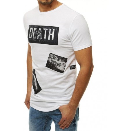 Pánske tričko s potlačou RX4204 - biele