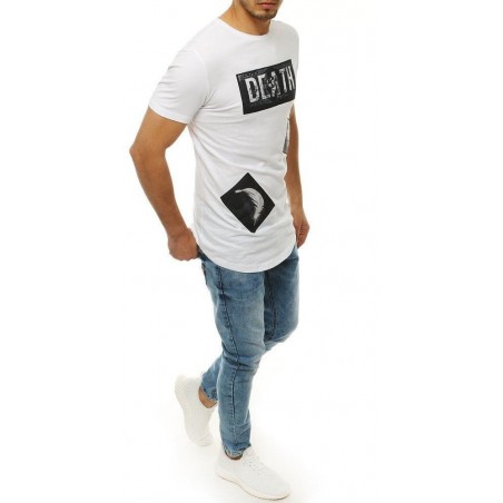 Pánske tričko s potlačou RX4204 - biele