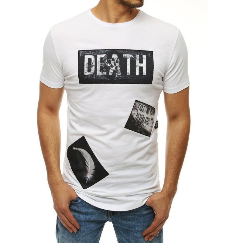 Pánske tričko s potlačou RX4204 - biele