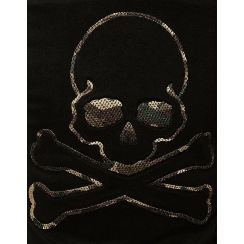 Pánske tričko s potlačou lebky RX4208 - čierne