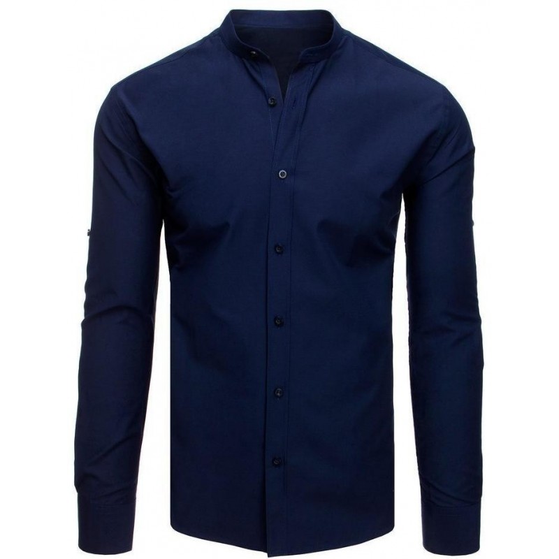 Elegantná pánska košeľa DX1876 - tmavomodrá