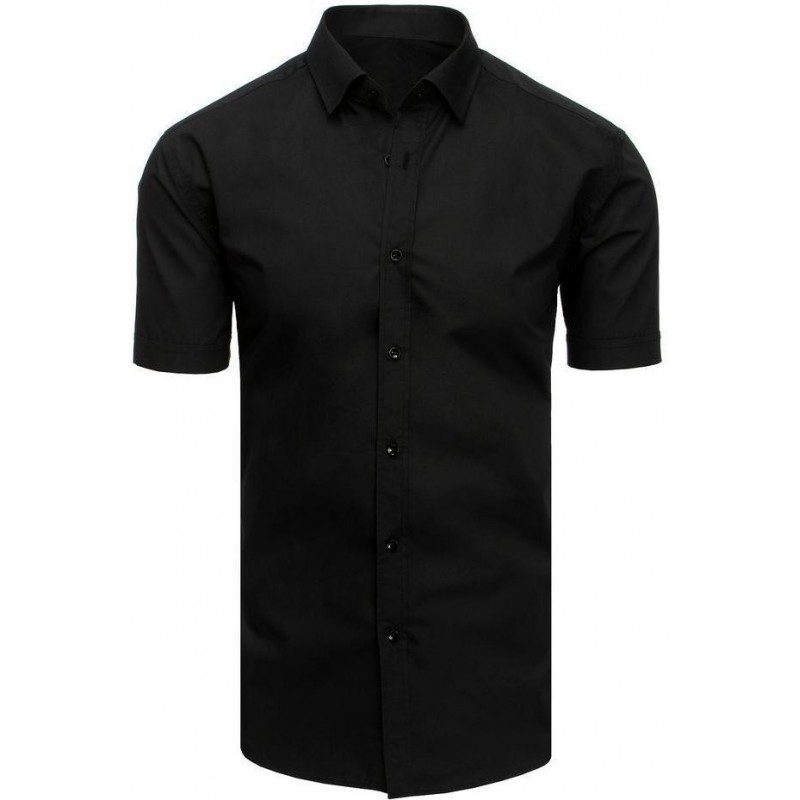 Pánska košeľa s krátkym rukávom KX0924 - čierna