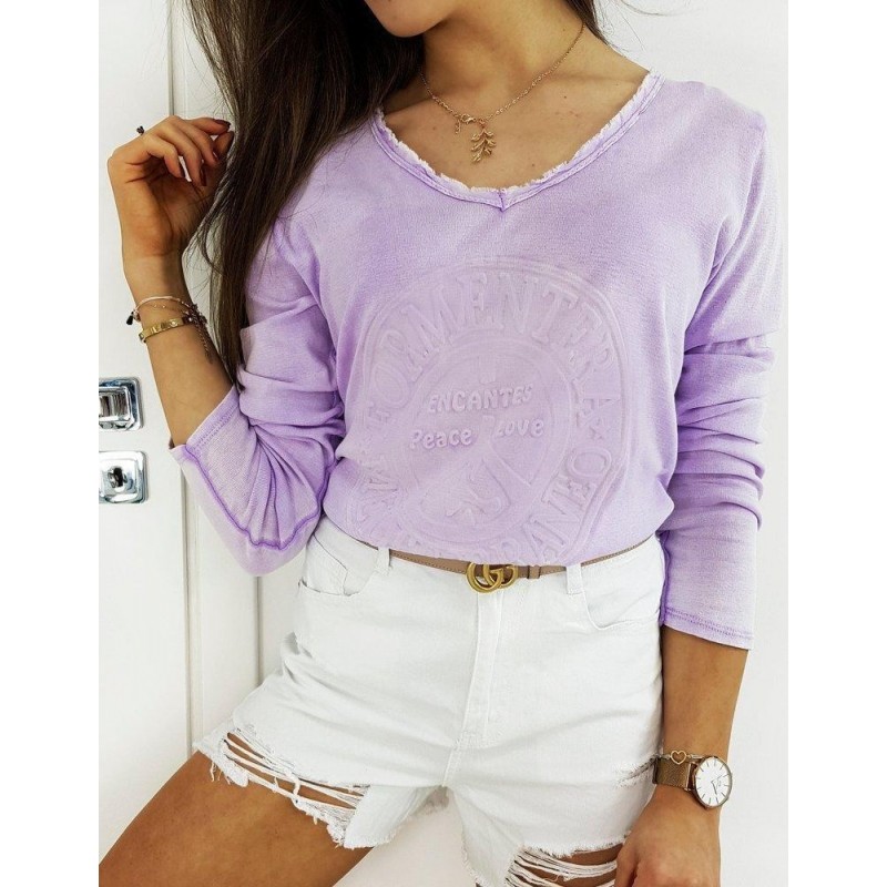 Fialová dámska mikina FORMENTERA LONG RY1452