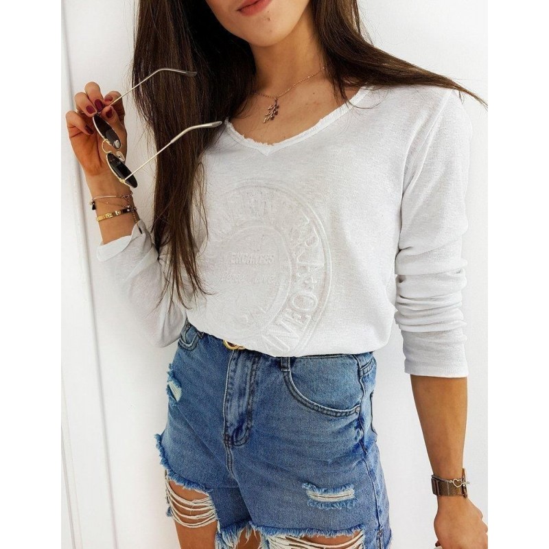 Biela dámska mikina FORMENTERA LONG RY1454