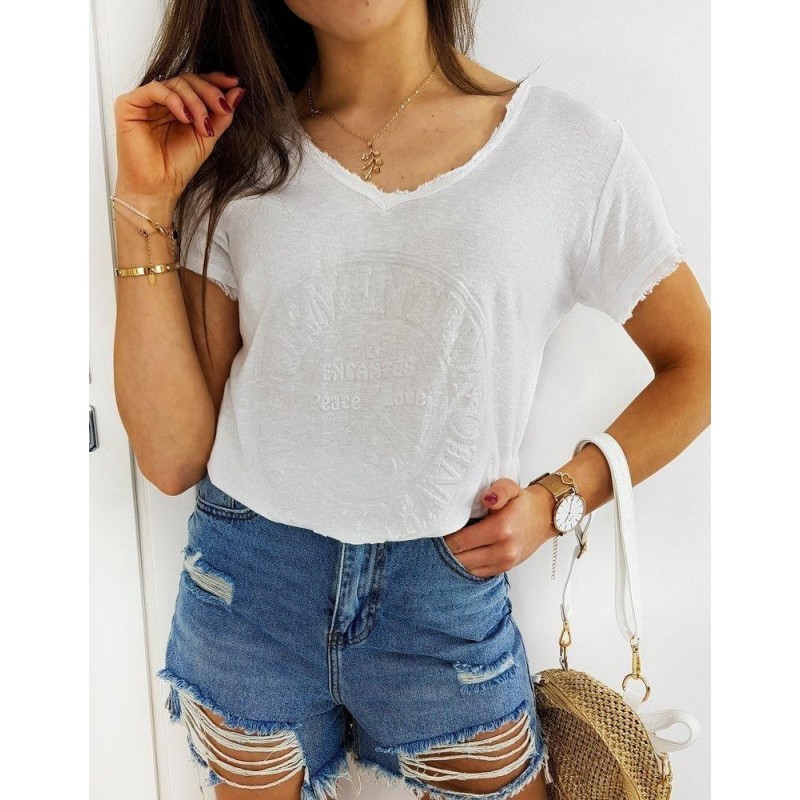 Dámske biele tričko FORMENTERA RY1457