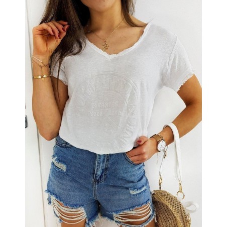 Dámske biele tričko FORMENTERA RY1457