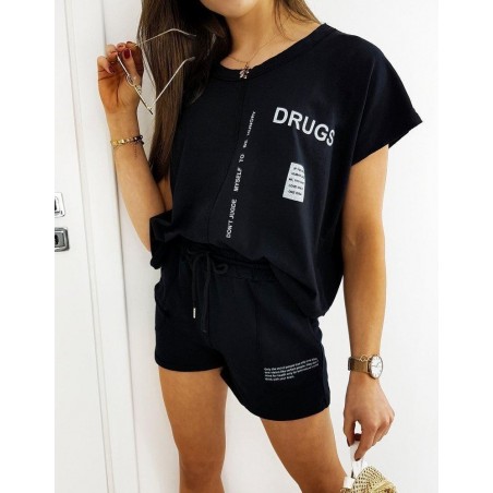 Dámska tepláková súprava DRUGS AY0288 - čierna