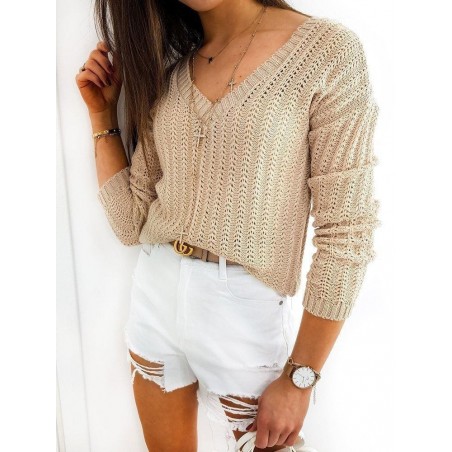 Dámsky sveter SHALOW MY0749 - béžový
