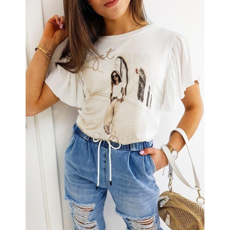 Tričko pre dámy MADAME RY1462 - ecru