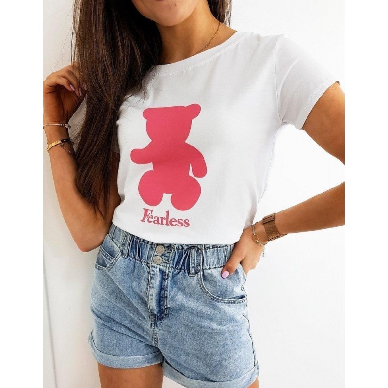 Biele dámske tričko FEARLESS RY1472
