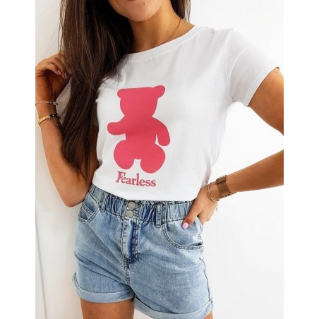 Biele dámske tričko FEARLESS RY1472