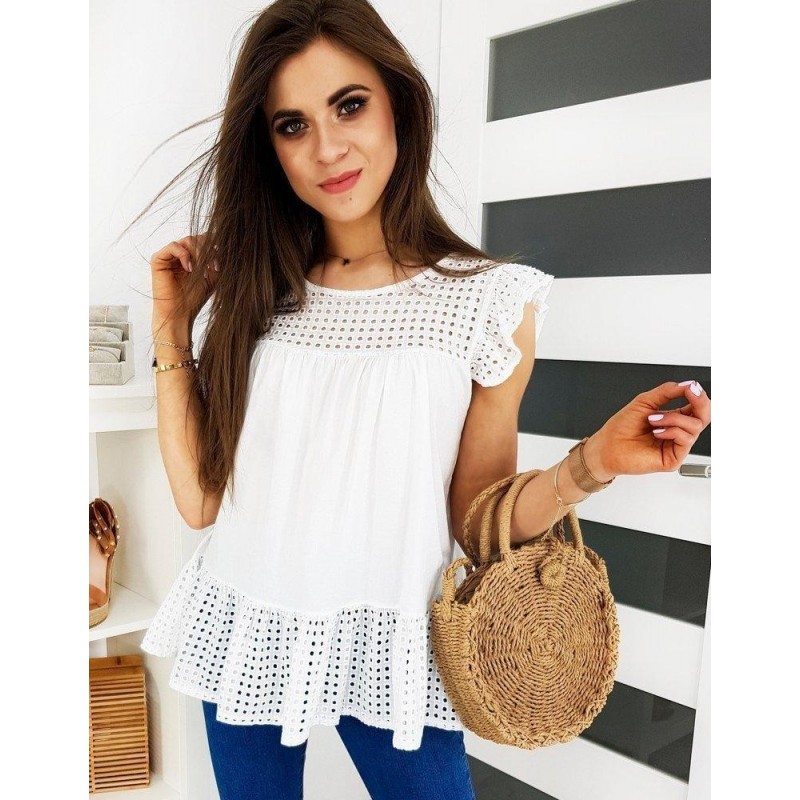 Dámska biela blúzka SONITA RY1485