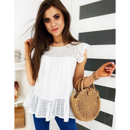 Dámska biela blúzka SONITA RY1485