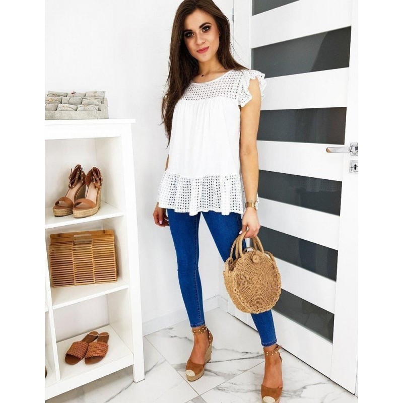 Dámska biela blúzka SONITA RY1485