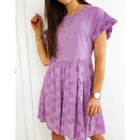 Fialové dámske šaty CLASSY EY1301