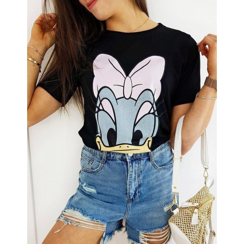 Čierne tričko pre dámy DAISY DO RY1486