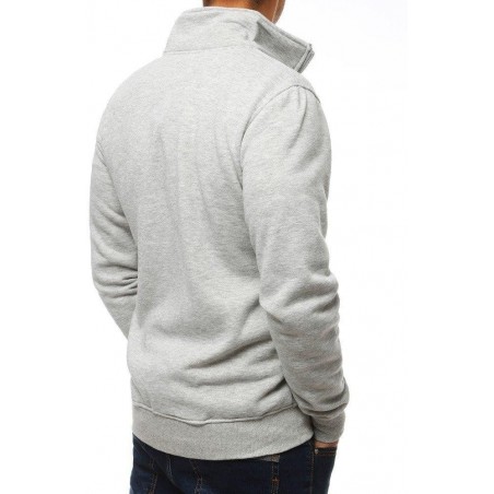 Sivá mikina pre pánov bez kapucne BX4109