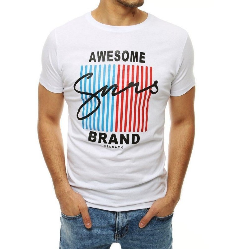 Pánske tričko s potlačou RX4173 - biele