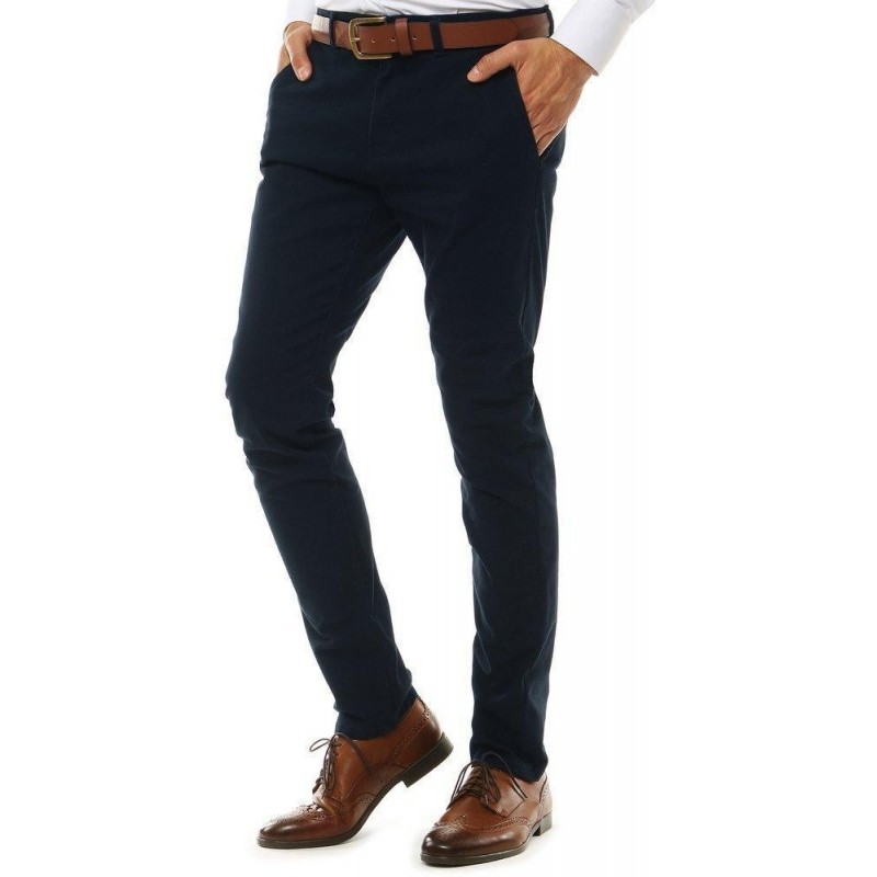 Pánske chino nohavice UX2582 - tmavomodré