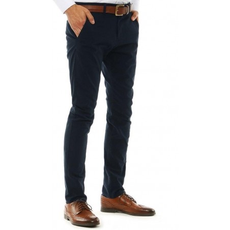 Pánske chino nohavice UX2582 - tmavomodré