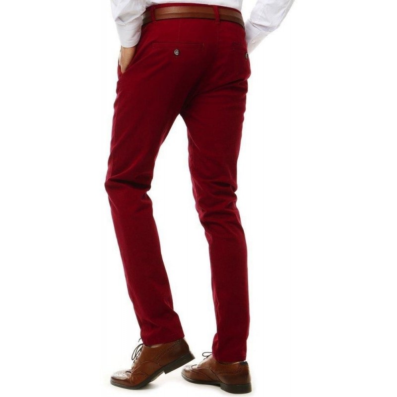 Pánske chino nohavice UX2585 - červené