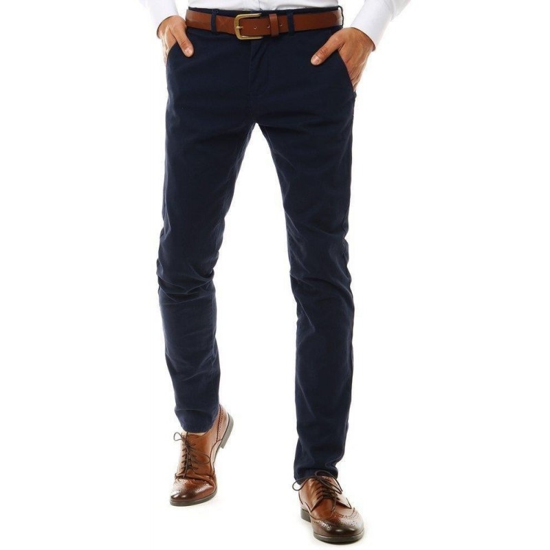 Pánske chino nohavice UX2586 - tmavomodré