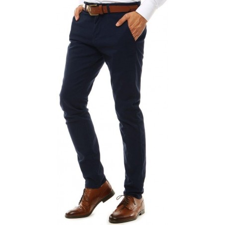 Pánske chino nohavice UX2586 - tmavomodré