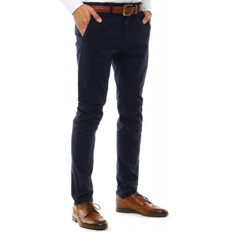 Pánske chino nohavice UX2586 - tmavomodré
