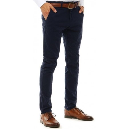 Pánske chino nohavice UX2586 - tmavomodré