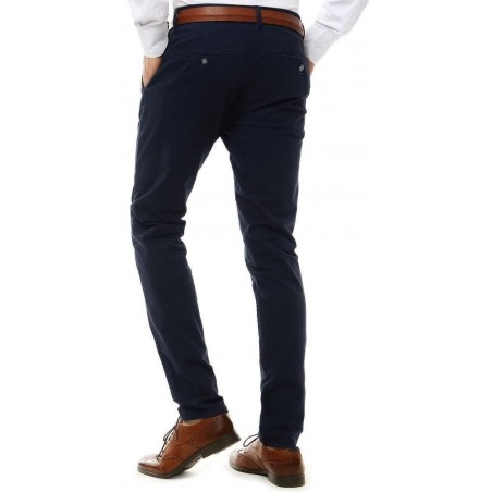 Pánske chino nohavice UX2586 - tmavomodré
