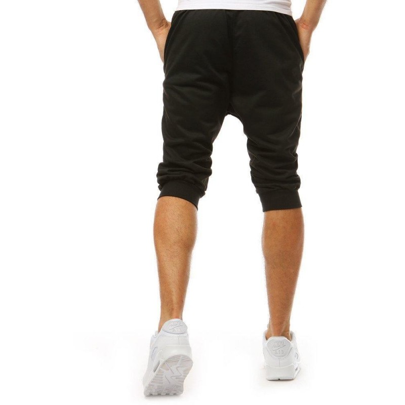 Čierne teplákové pánske kraťasy SX1227