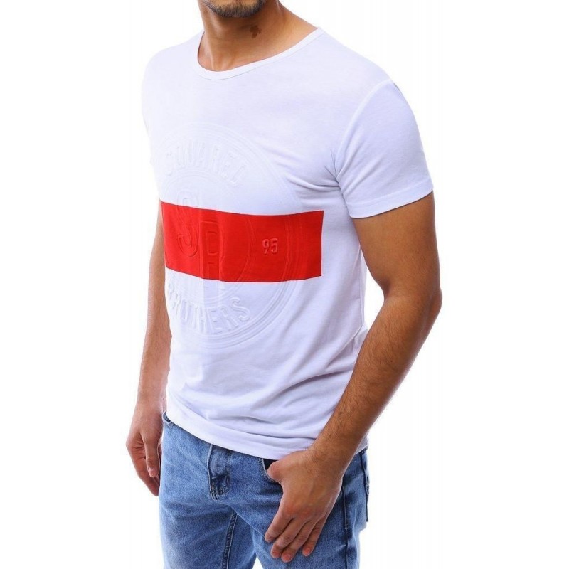 Pánske biele tričko s potlačou RX4222