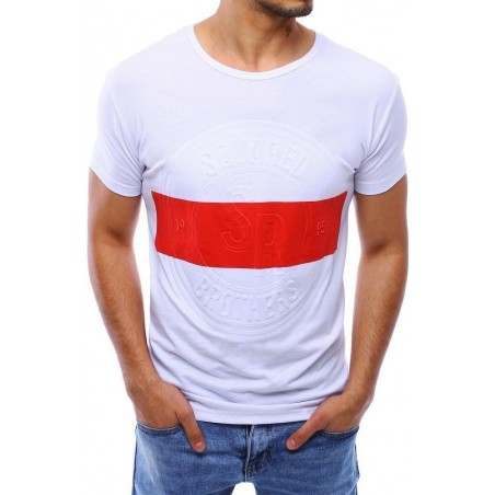 Pánske biele tričko s potlačou RX4222