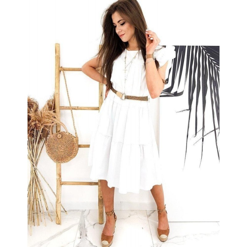 Biele dámske šaty MANUELLA EY1286